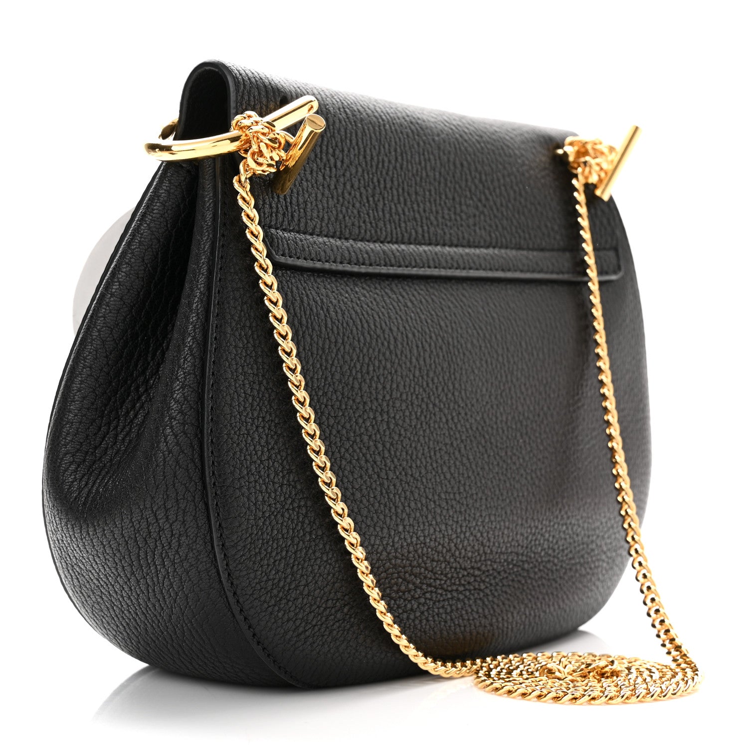 Chloe Grained Lambskin Drew Shoulder Bag Black 3 of 10