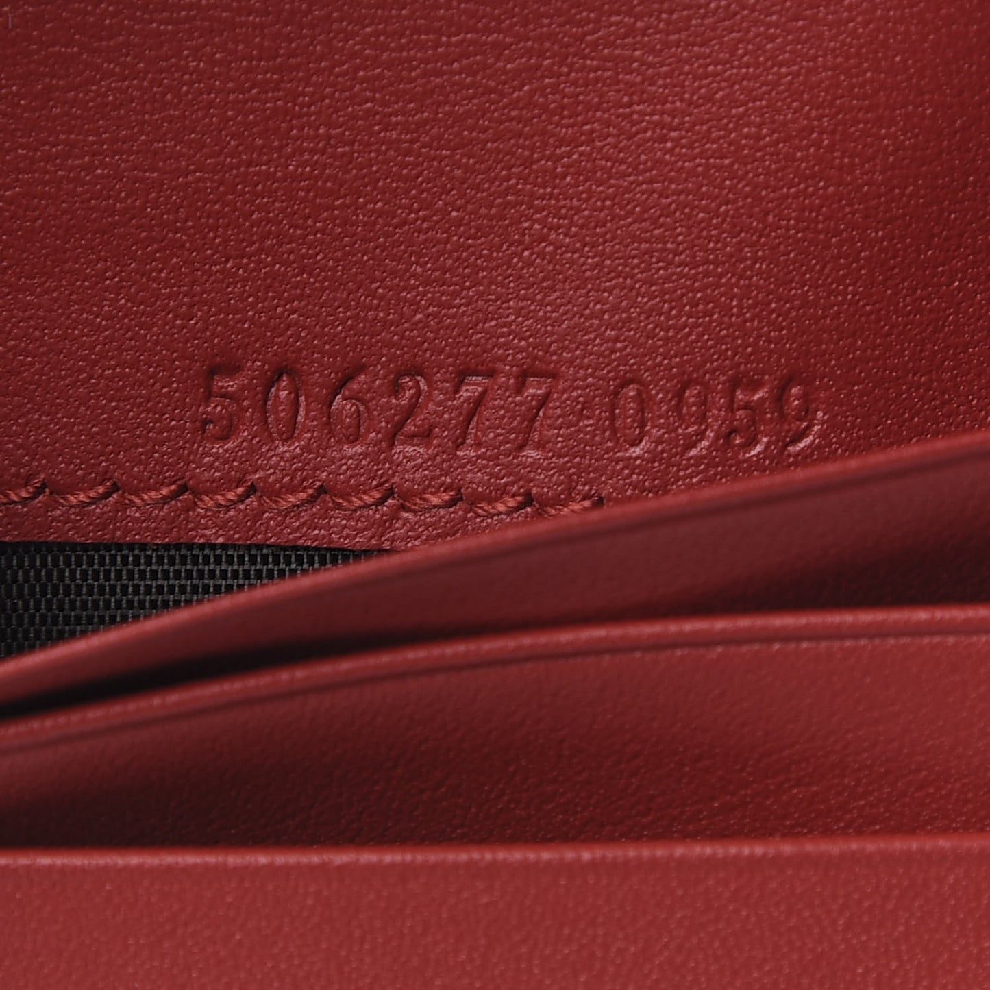 GG Supreme Monogram Bosco Patch Card Case Wallet Beige Malva Hibiscus Red