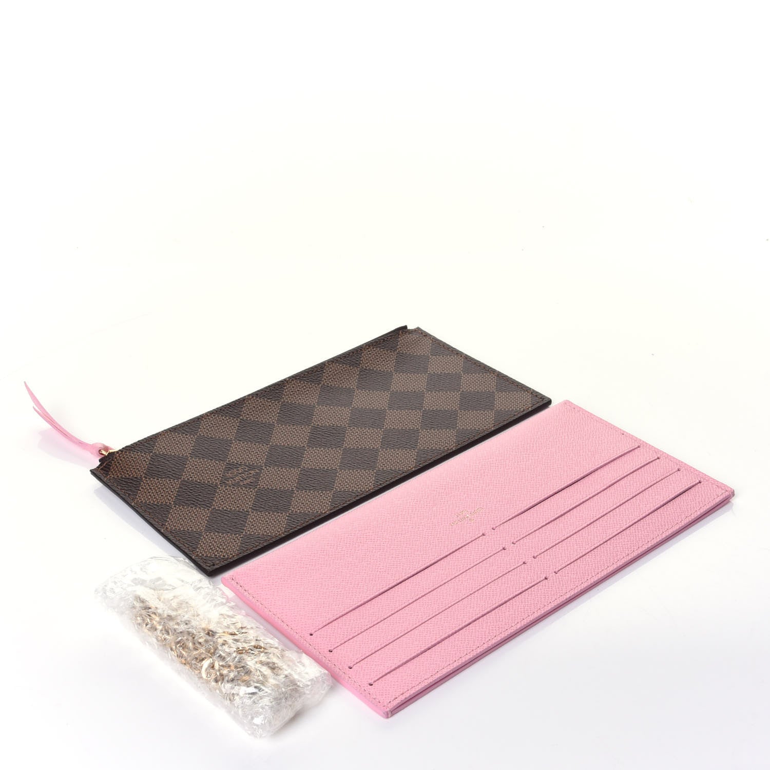 Louis Vuitton Damier Ebene Studded Pochette Felicie Chain Wallet 7 of 8