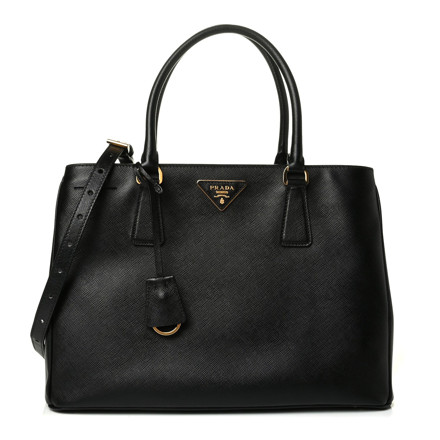 Prada Saffiano Lux Medium Tote Black 1 of 7