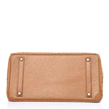 Hermes Ostrich Birkin 35 Gold 5 of 27