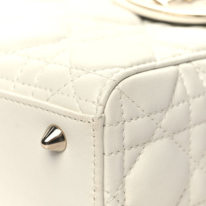 Christian Dior Lambskin Cannage Small My ABCDior Lady Dior White 9 of 13