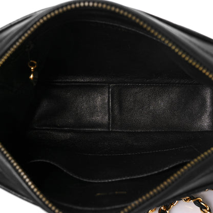 Chanel Lambskin Quilted CC Tassel Camera Case Black 5 of 8