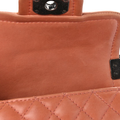 Chanel Calfskin Quilted Small Prestige Top Handle Flap Pink 11 of 13