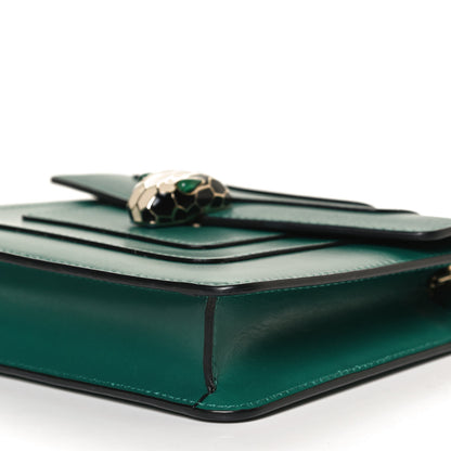 Bulgari Calfskin Small Serpenti Forever Snake Strap Crossbody Bag Emerald Green 10 of 12