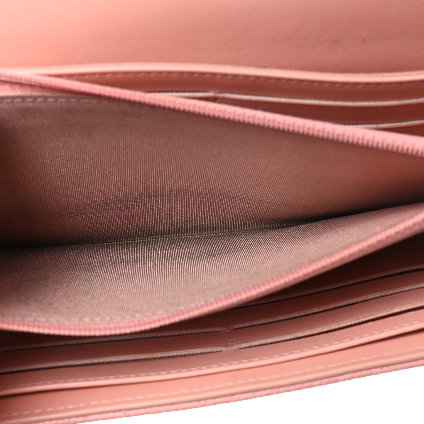 Caviar Quilted Large Filigree Gusset Flap Wallet Pink