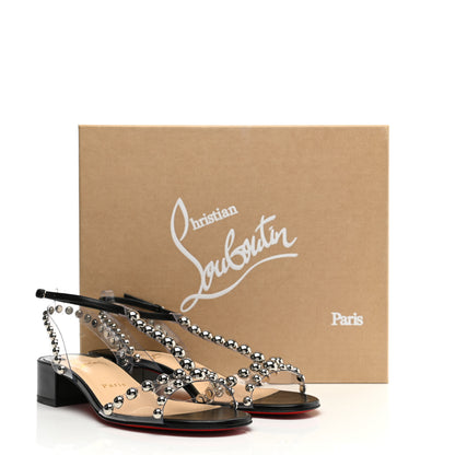 Christian Louboutin Patent PVC Faridaravie 25 Sandals 38.5 Black 8 of 8