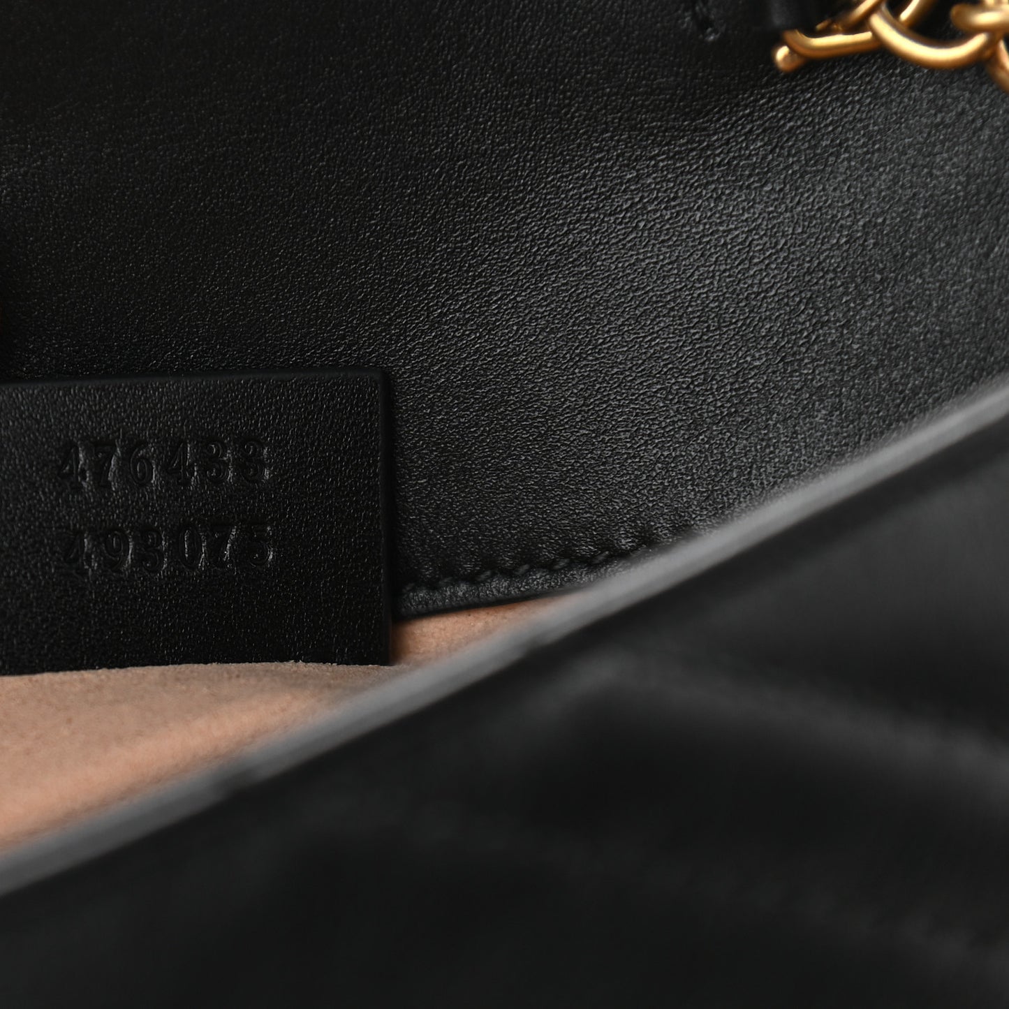 Calfskin Matelasse Super Mini GG Marmont Shoulder Bag Black
