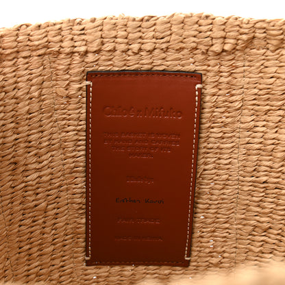 Chloe Raffia Large Woody Tote White 6 of 12