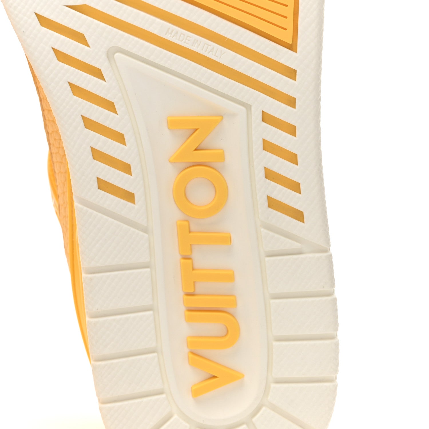 Louis Vuitton Grained Calfskin Womens LV Trainer Sneakers 39 Yellow 8 of 11