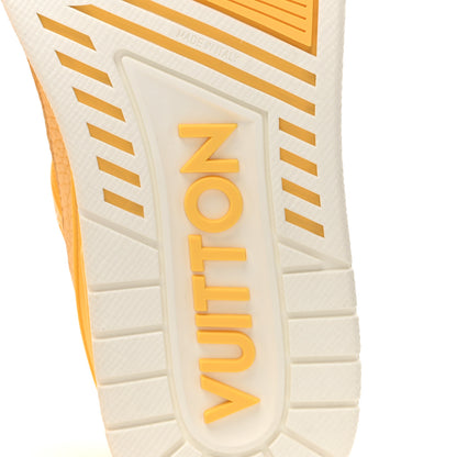 Louis Vuitton Grained Calfskin Womens LV Trainer Sneakers 39 Yellow 8 of 11