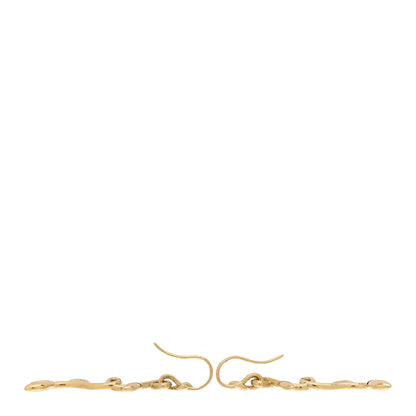Tiffany 18K Yellow Gold Paloma Picasso Olive Leaf Dangle Earrings 3 of 4