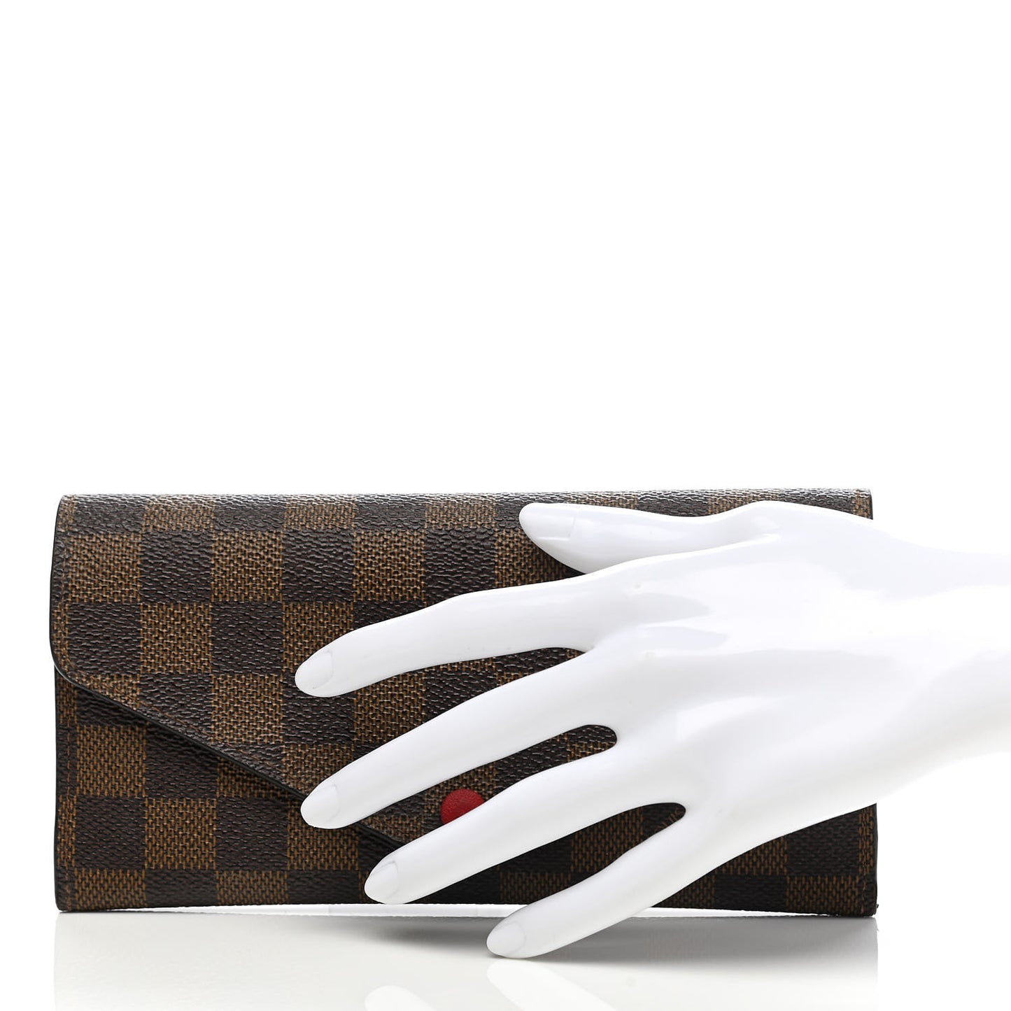 Damier Ebene Josephine Wallet Red