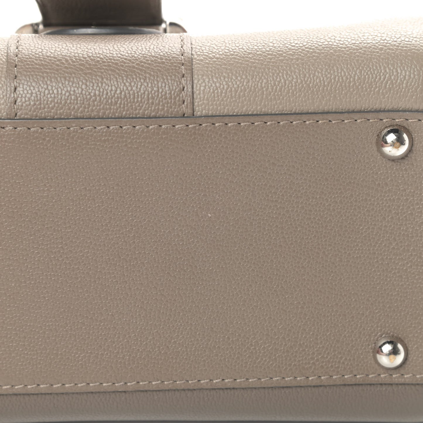 Grained Calfskin Mini Brillant Satchel Camaieux Tourterelle