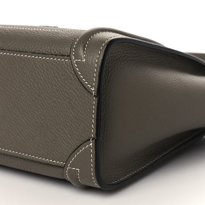 Celine Drummed Calfskin Nano Luggage Souris 11 of 11