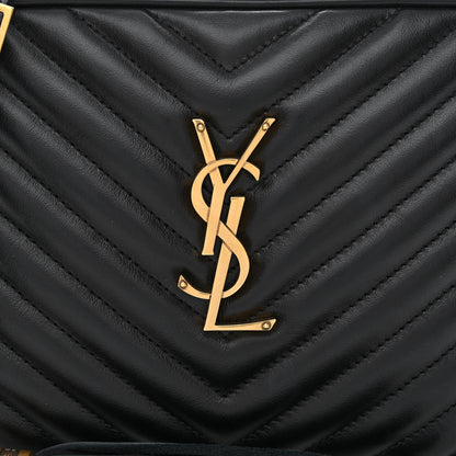 Saint Laurent Calfskin Matelasse Monogram Lou Camera Bag Black 8 of 11
