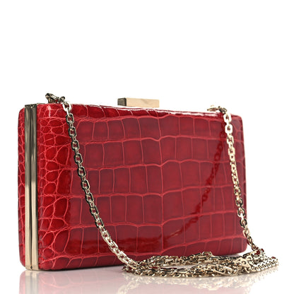 Valentino Garavani Alligator Frame Clutch Oro 2 of 8