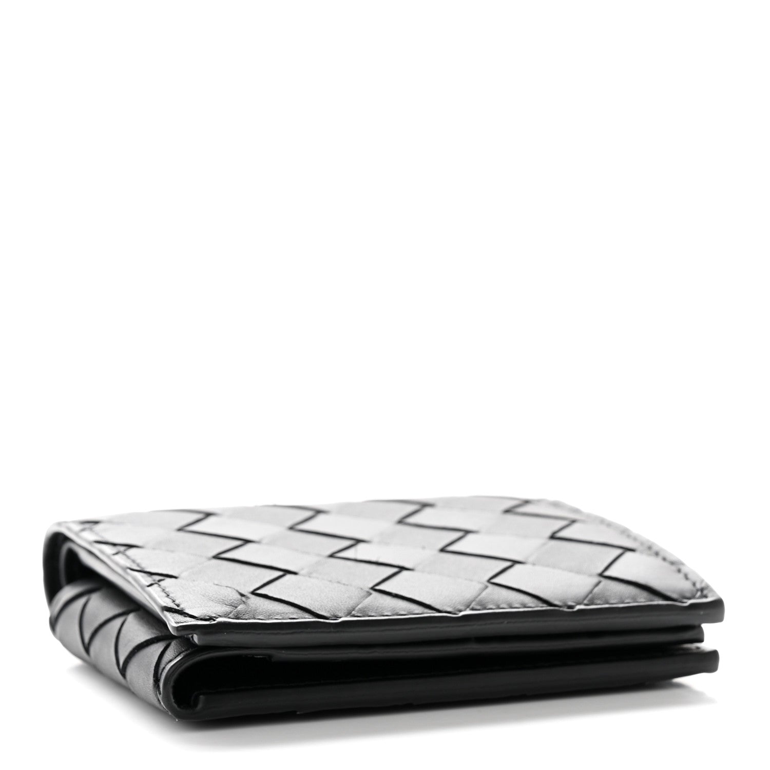 Bottega Veneta Nappa Maxi Intrecciato Tri-Fold Wallet Black 4 of 9