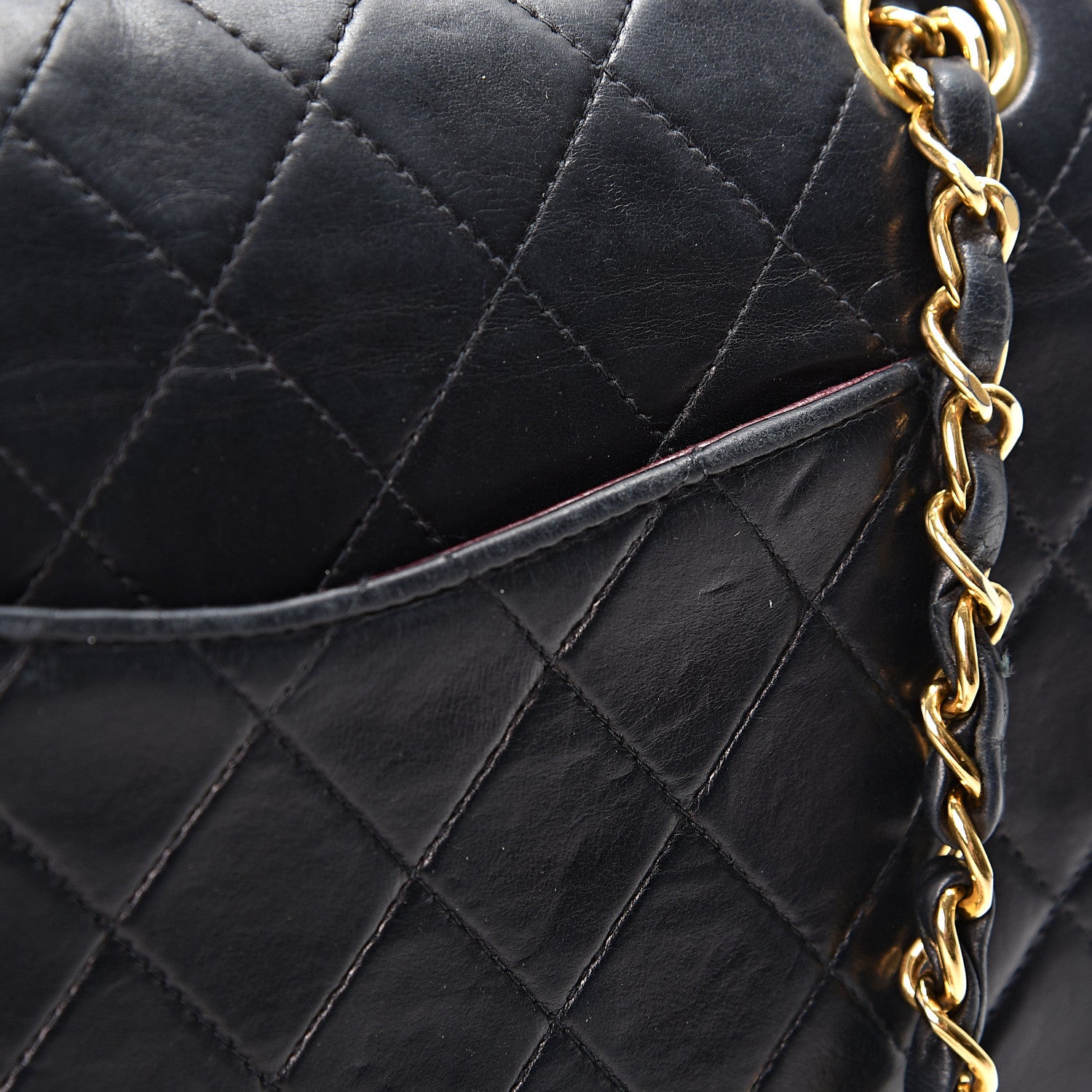 Chanel Lambskin Quilted Medium Double Flap Black 8 of 13