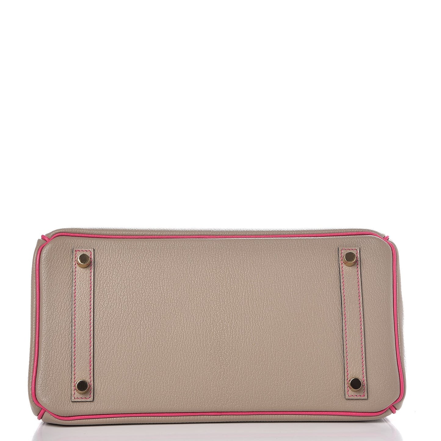 Chevre Mysore Horseshoe Birkin 30 Gris Tourterelle Rose Tyrien