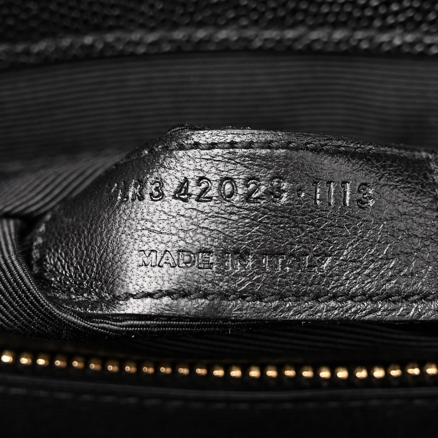 Saint Laurent Smooth Calfskin Matelasse Chevron Large Monogram Satchel Black 7 of 10