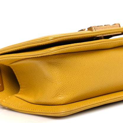 Chanel Caviar Quilted Mini Boy Flap Yellow 9 of 10