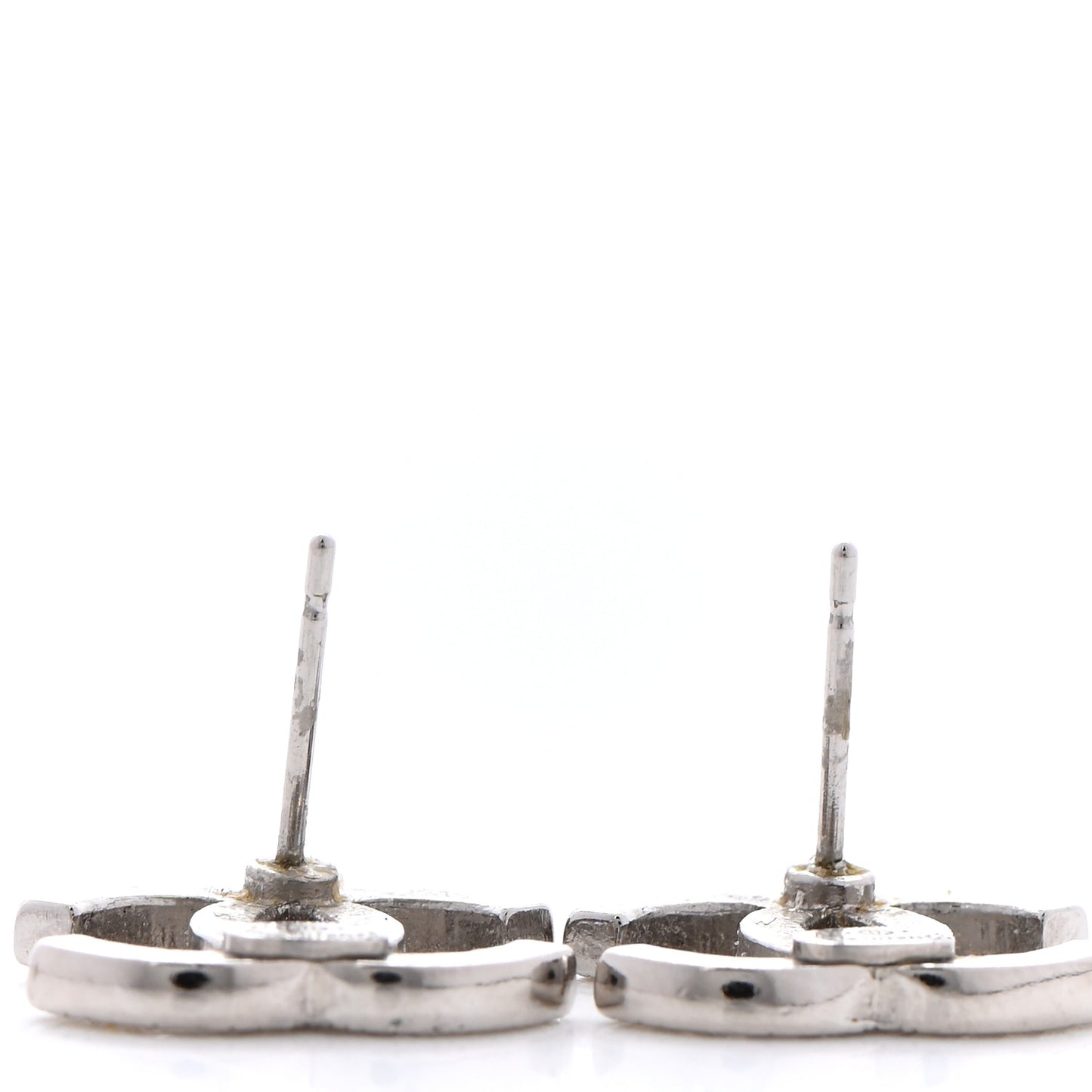 Crystal CC Earrings Silver