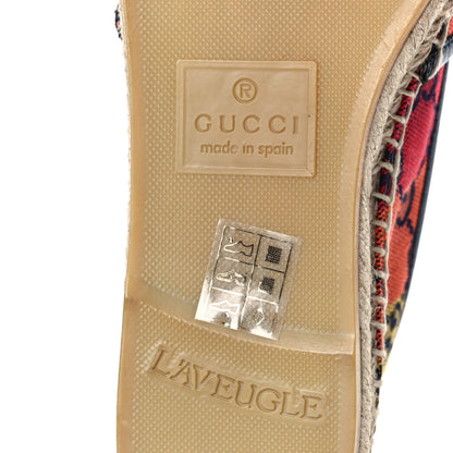 Gucci Monogram Multicolor Womens Espadrilles 36.5 Blue Rainbow Blue 8 of 11
