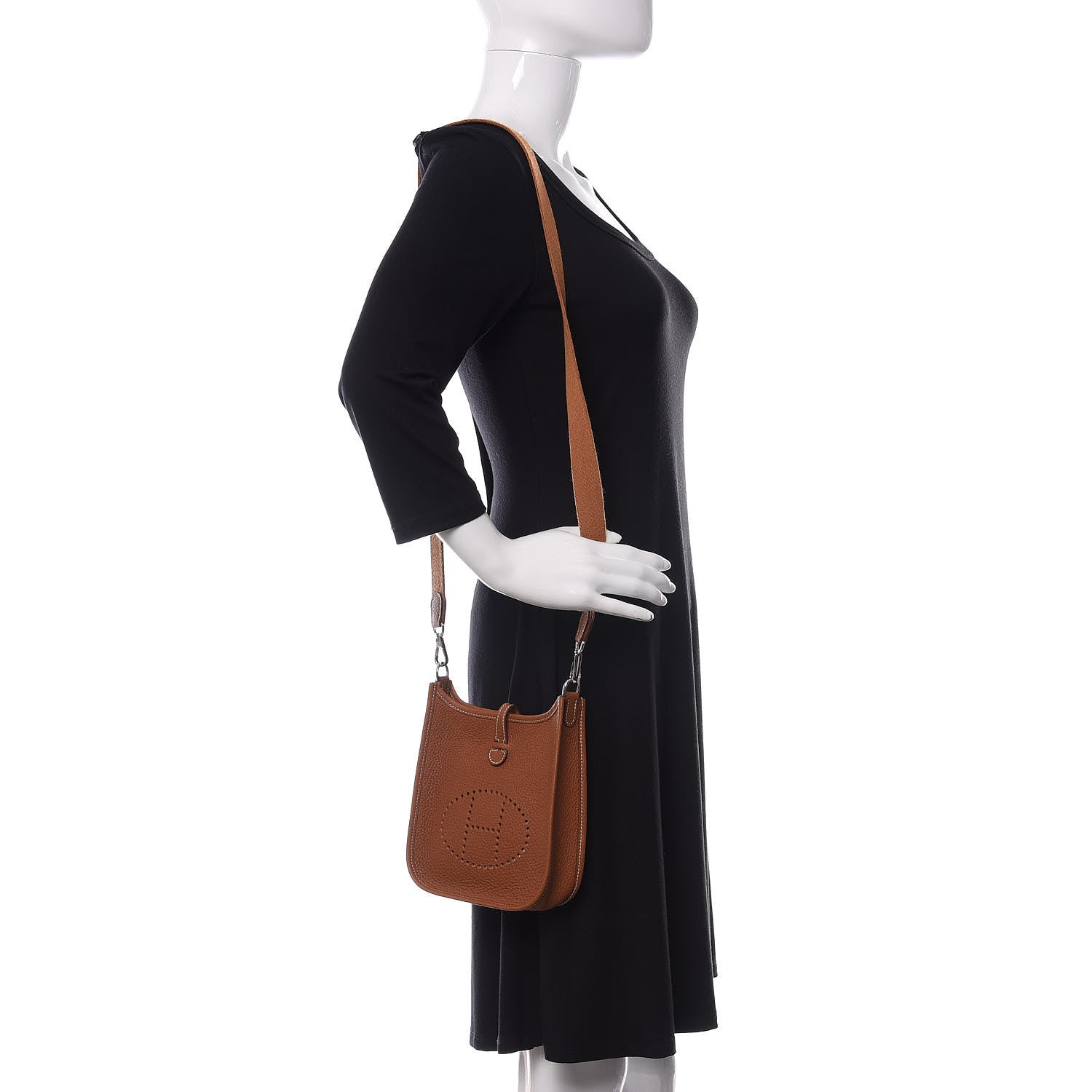 Hermes Taurillon Clemence Evelyne TPM Gold 2 of 11