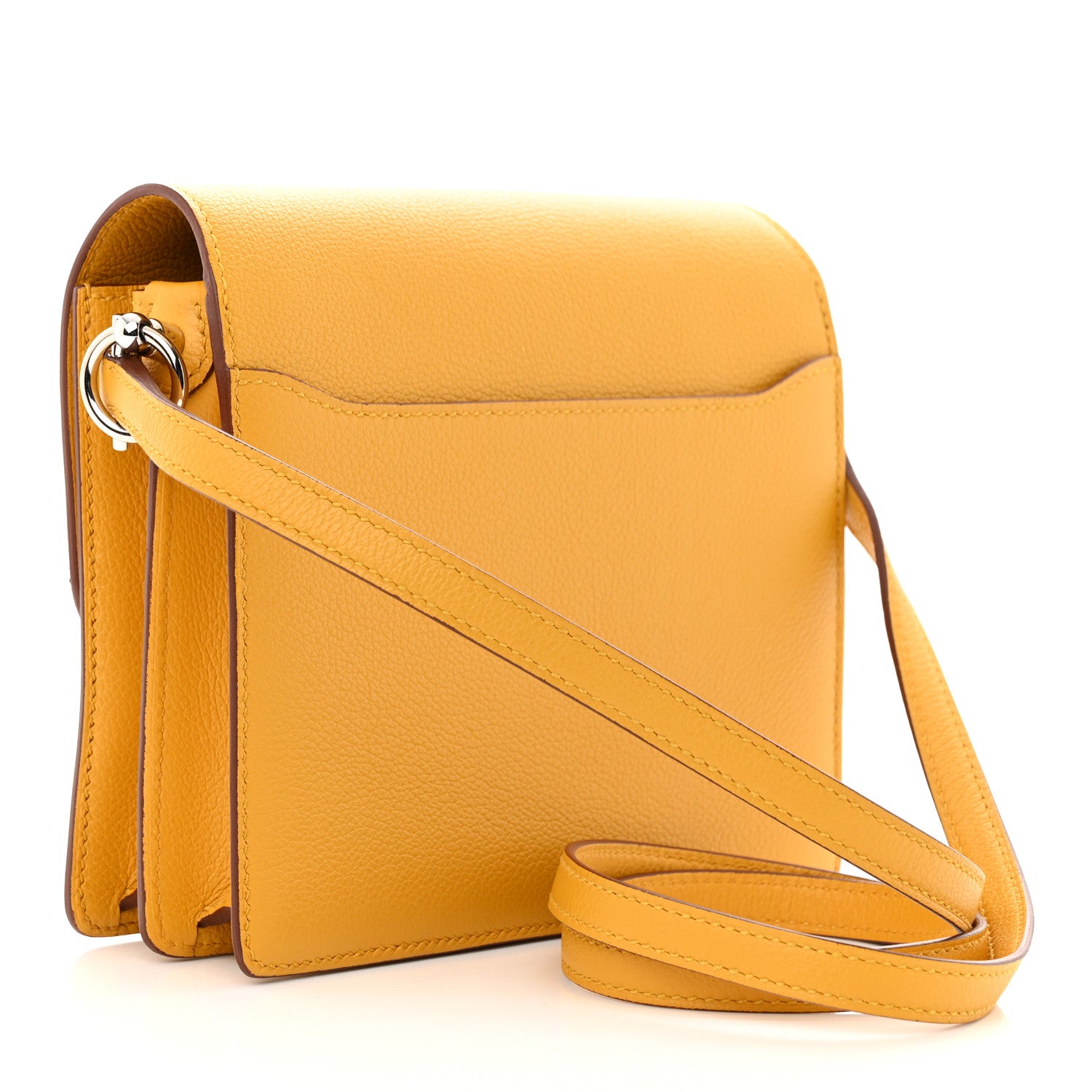 Hermes Evercolor Mini Sac Roulis Jaune Ambre 3 of 11