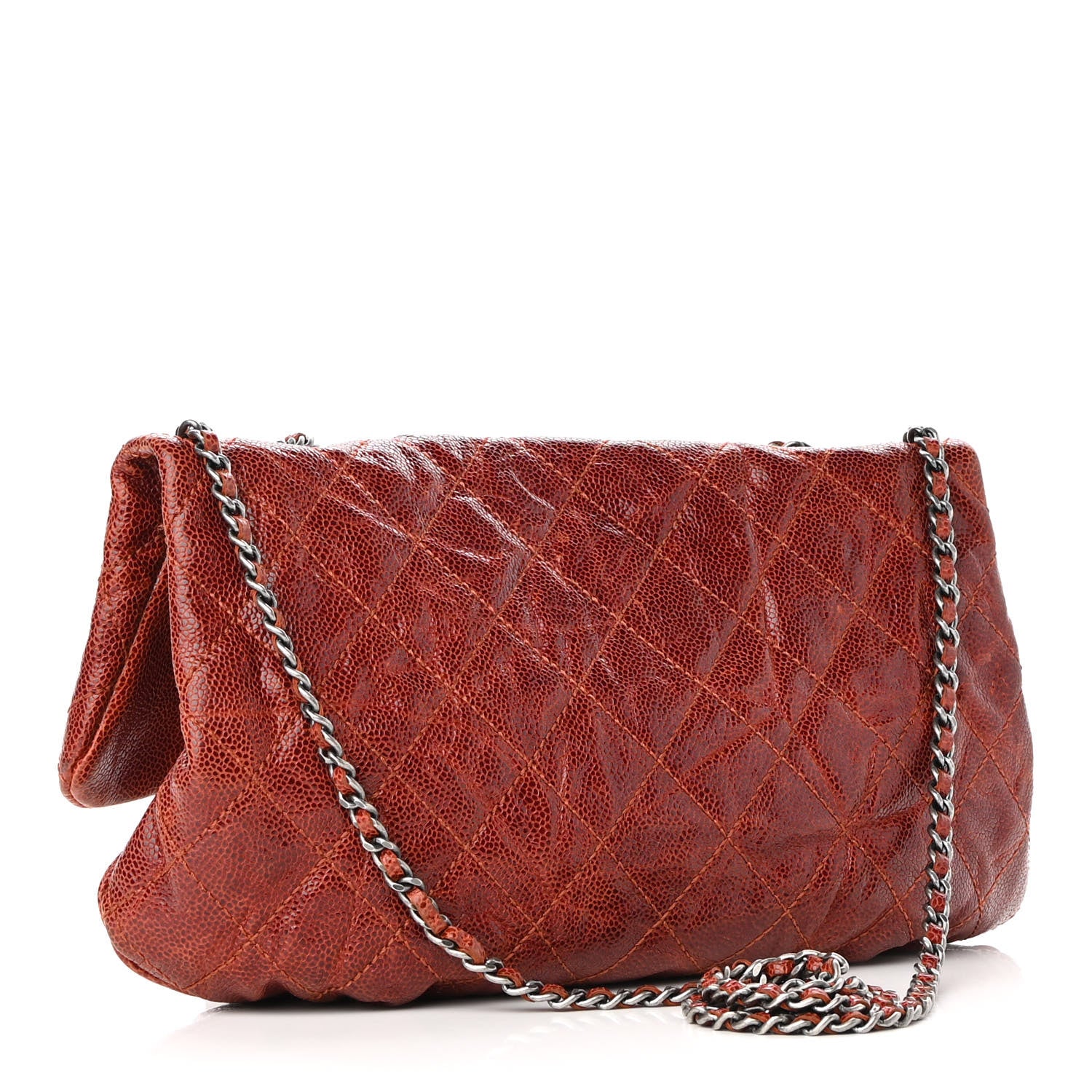 Chanel Caviar Quilted Medium Elastic Flap Bordeaux 2 of 9
