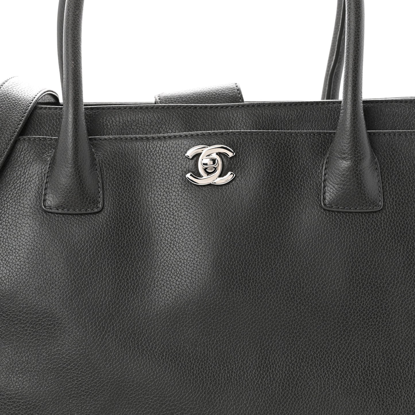 Calfskin Cerf Executive Shopper Tote Grey