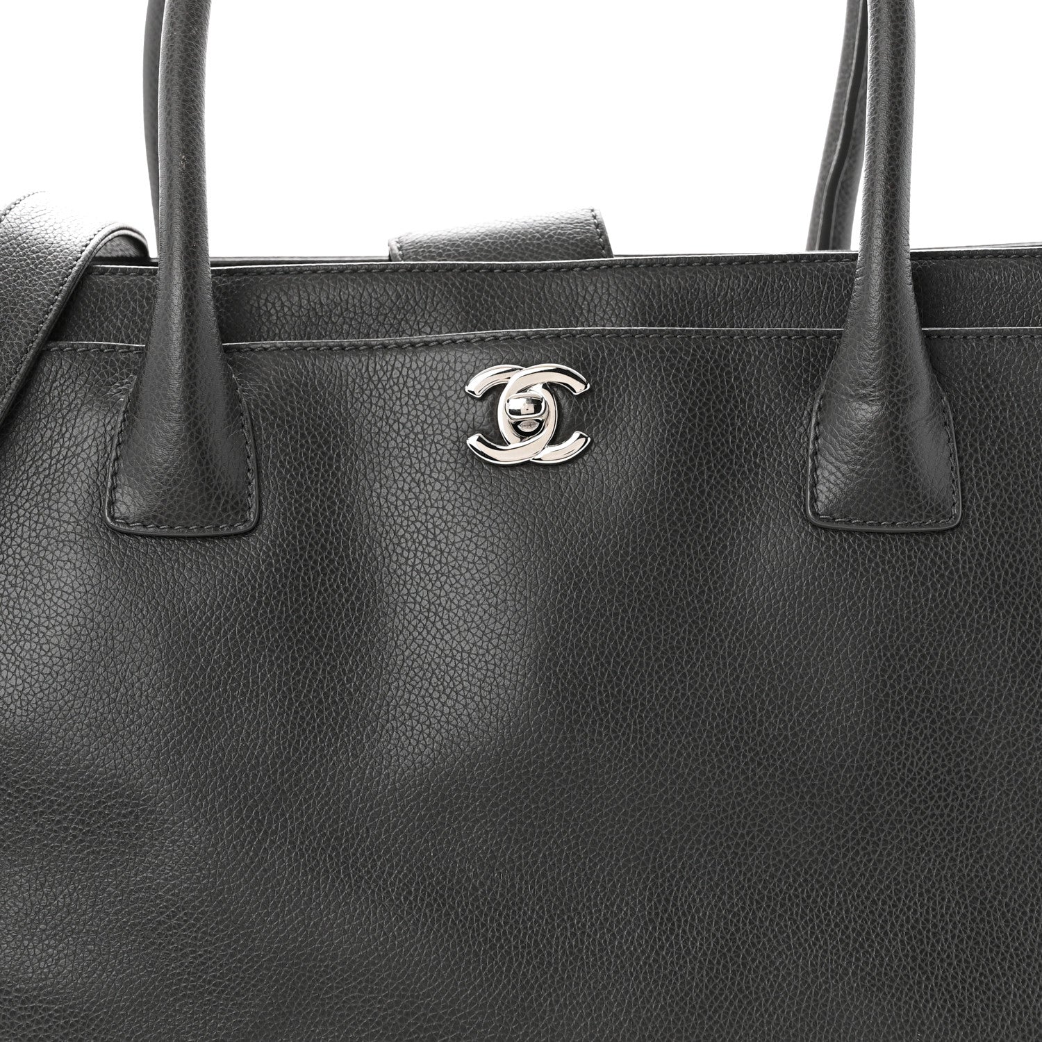 Chanel Calfskin Cerf Executive Shopper Tote Grey 9 of 15