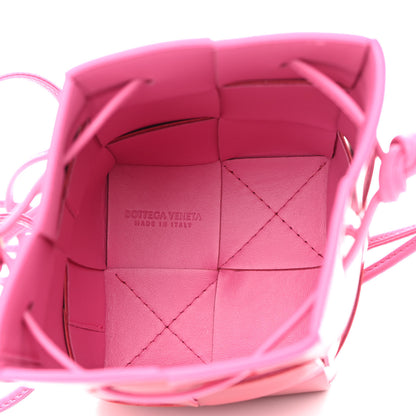 Bottega Veneta Patent Maxi Intrecciato Mini Cassette Bucket Bag Pink 5 of 8