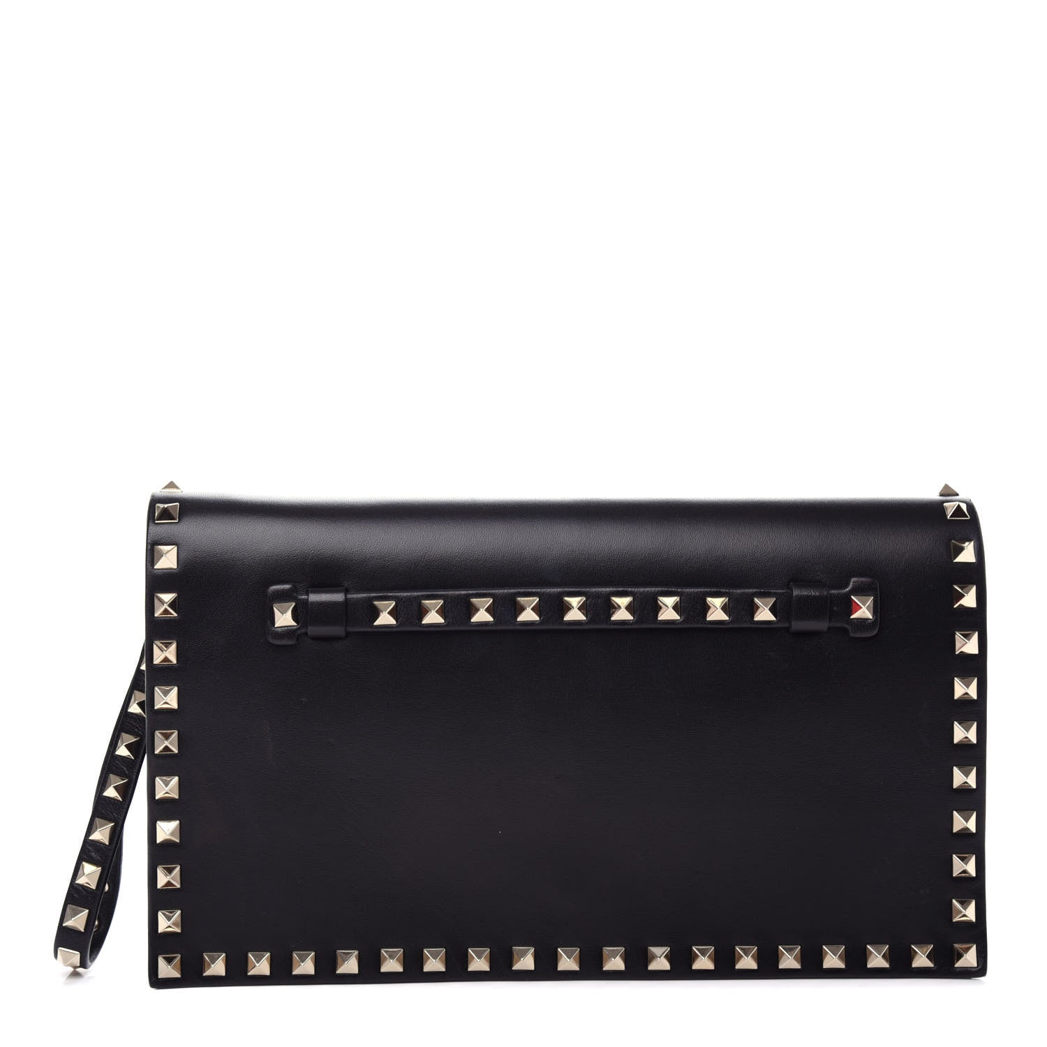 Valentino Garavani Nappa Rockstud Wristlet Clutch Black 1 of 7