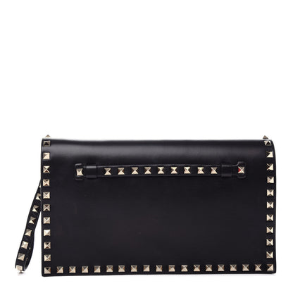 Valentino Garavani Nappa Rockstud Wristlet Clutch Black 1 of 7