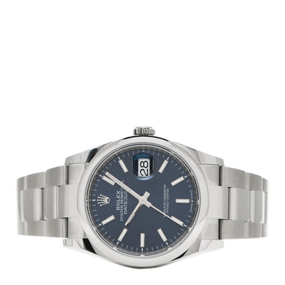 Rolex Stainless Steel 36mm Oyster Perpetual Datejust Watch Bright Blue 126200 2 of 5