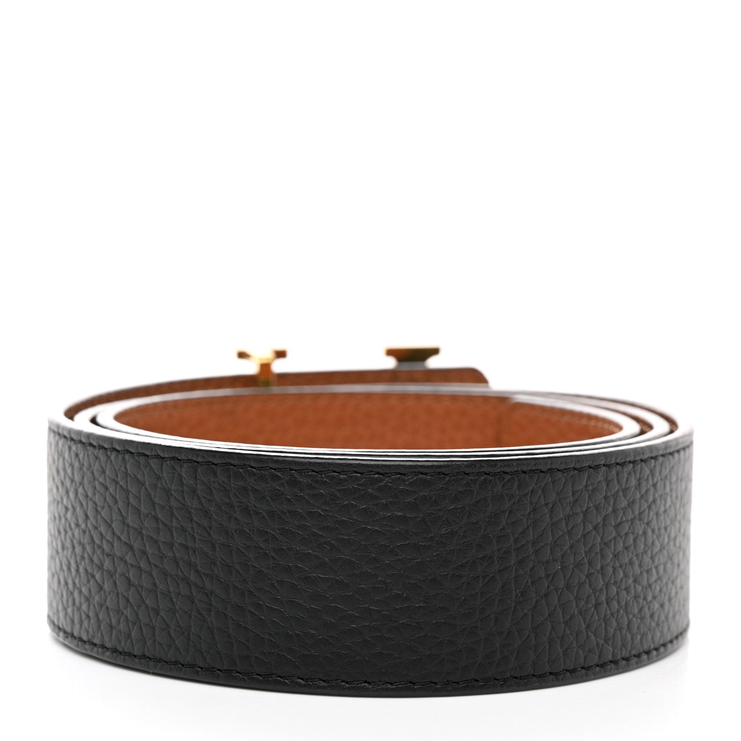 Louis Vuitton Taurillon Calfskin 30mm LV Initiales Reversible Belt 85 34 Black 2 of 6