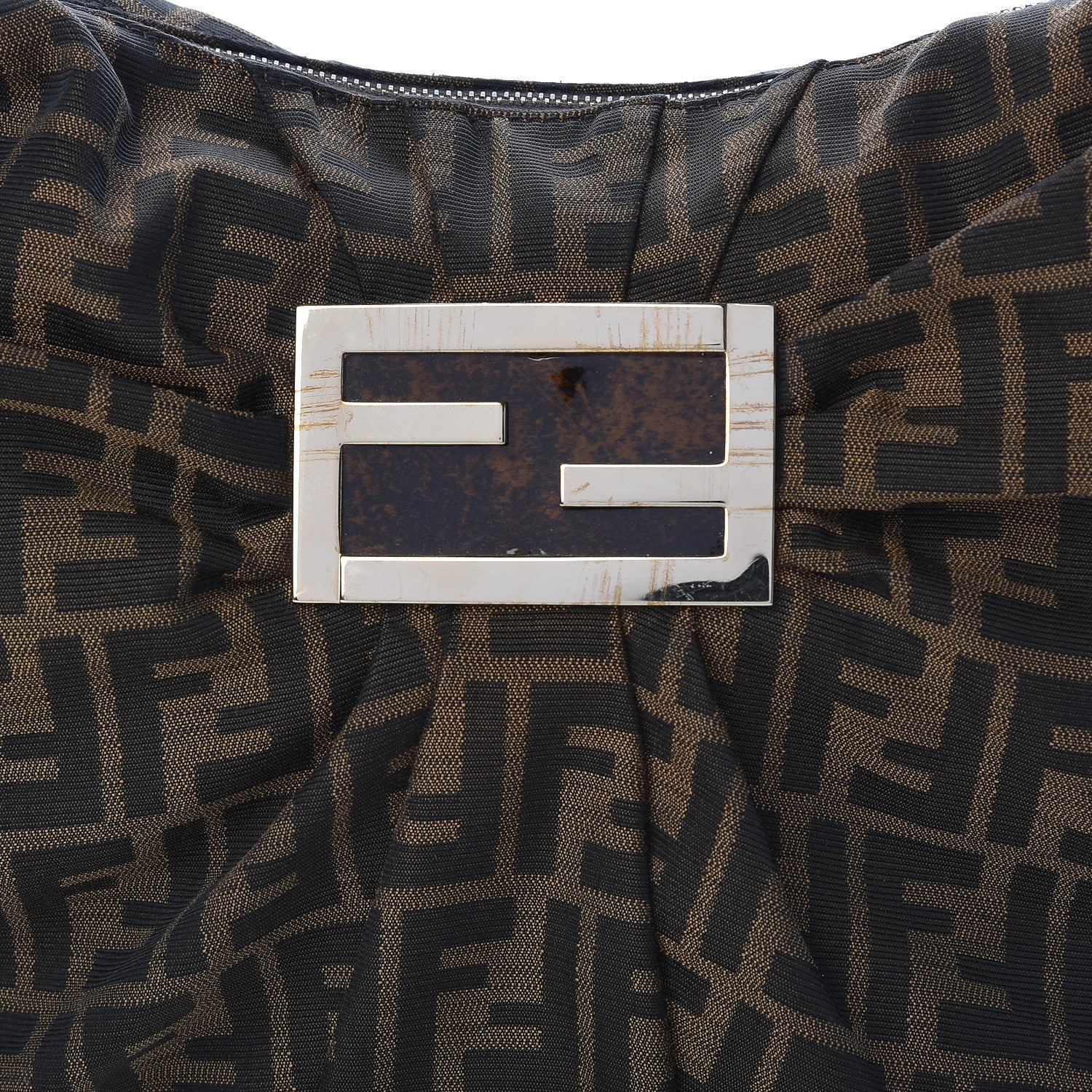 Fendi Zucca Patent Mia Hobo Tobacco 8 of 15