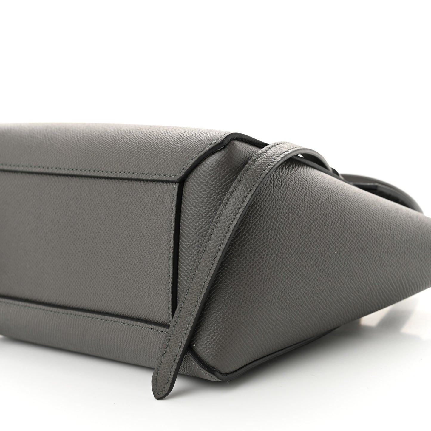 Grained Calfskin Nano Belt Bag Grey