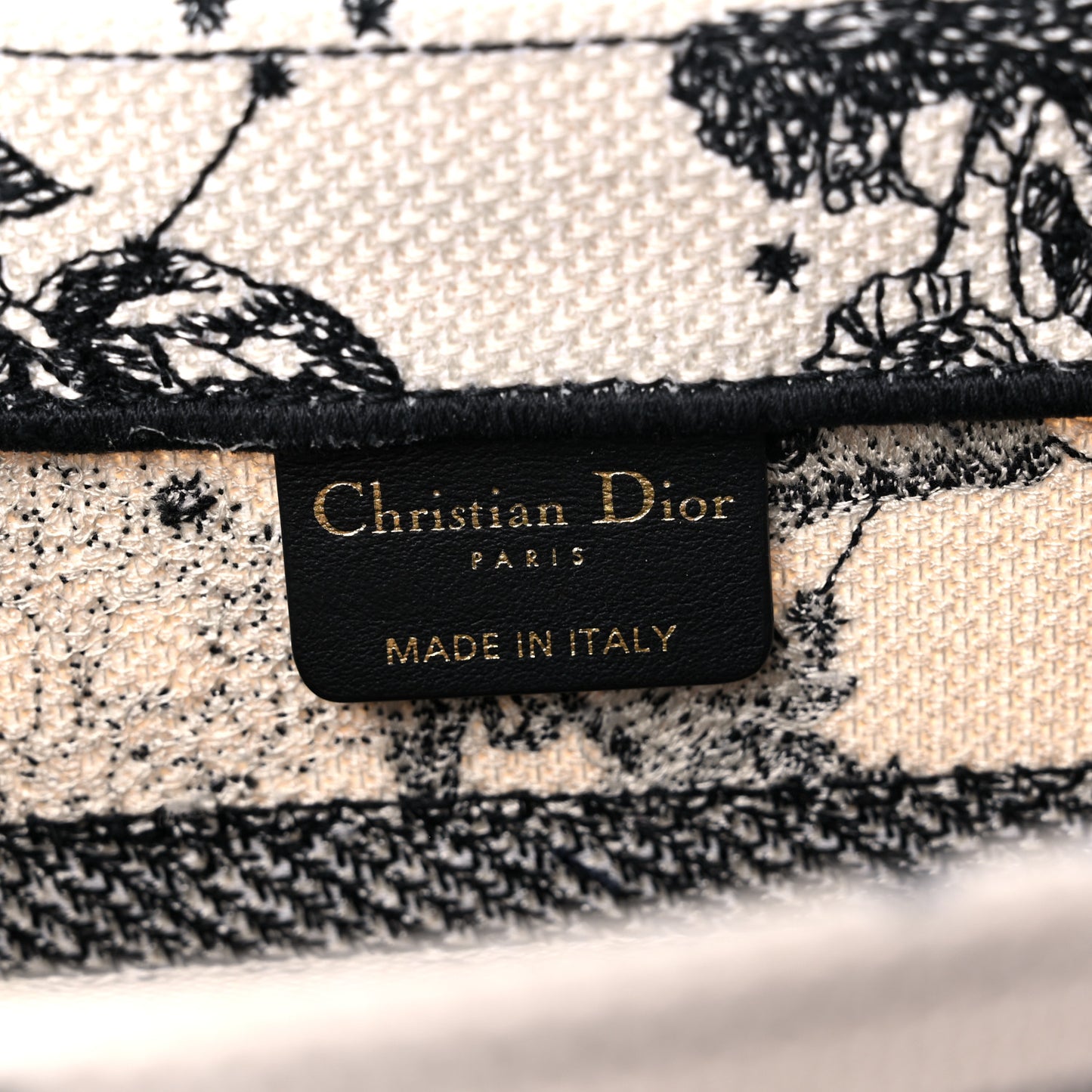 Canvas Embroidered Small Zodiac Toile De Jouy Book Tote Latte