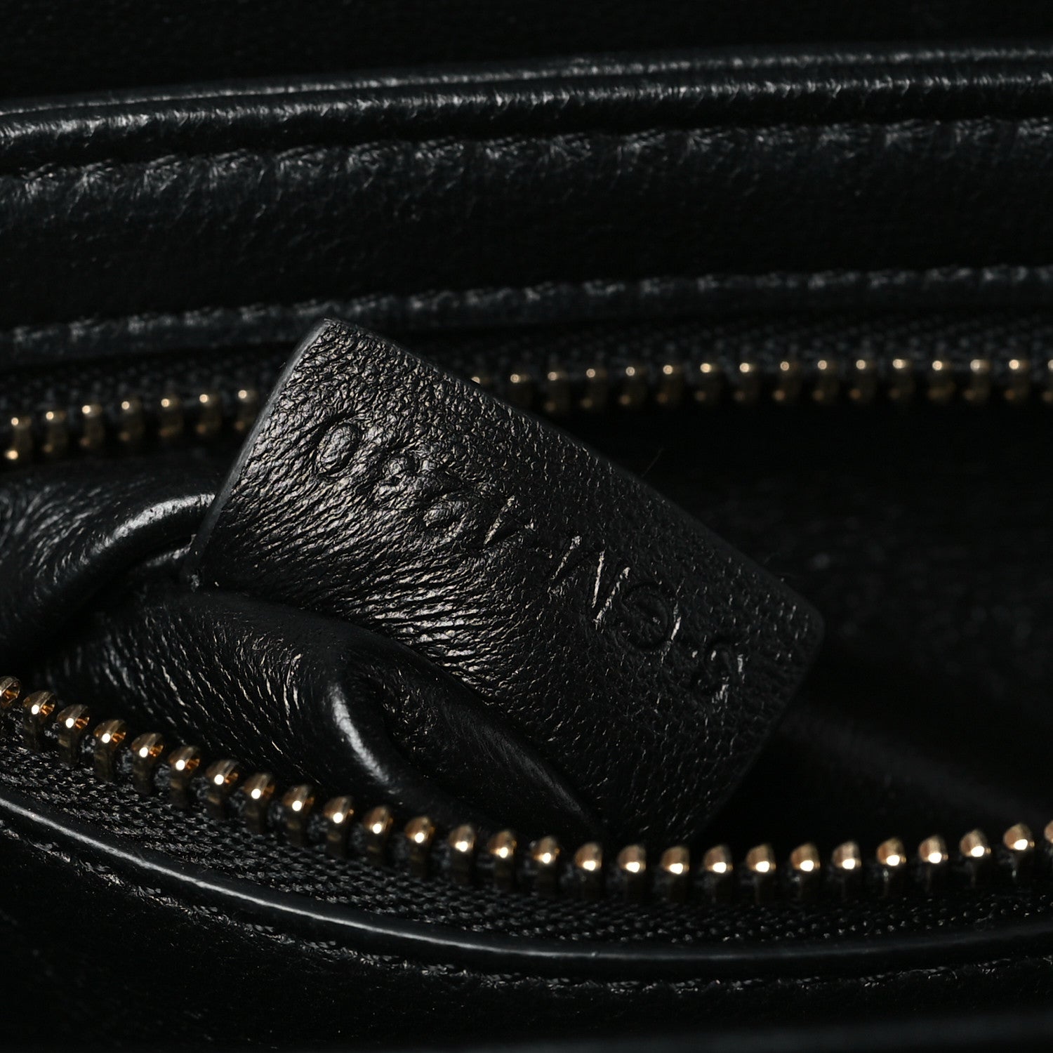 Celine Shiny Calfskin Teen Triomphe Black 7 of 9