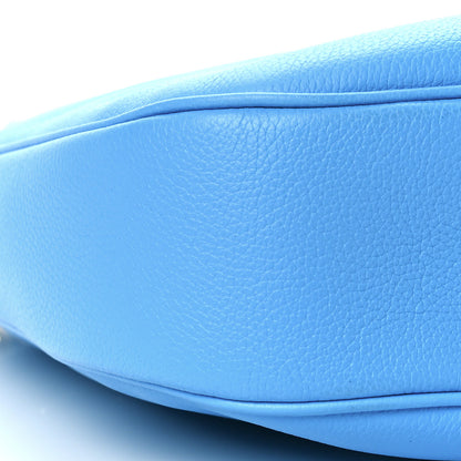 Versace Grained Calfskin La Medusa Medium Hobo Crossbody Blue 7 of 8