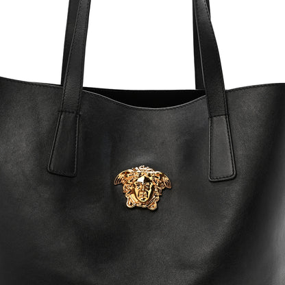 Versace Smooth Calfskin La Medusa Tote Bag Black 7 of 11