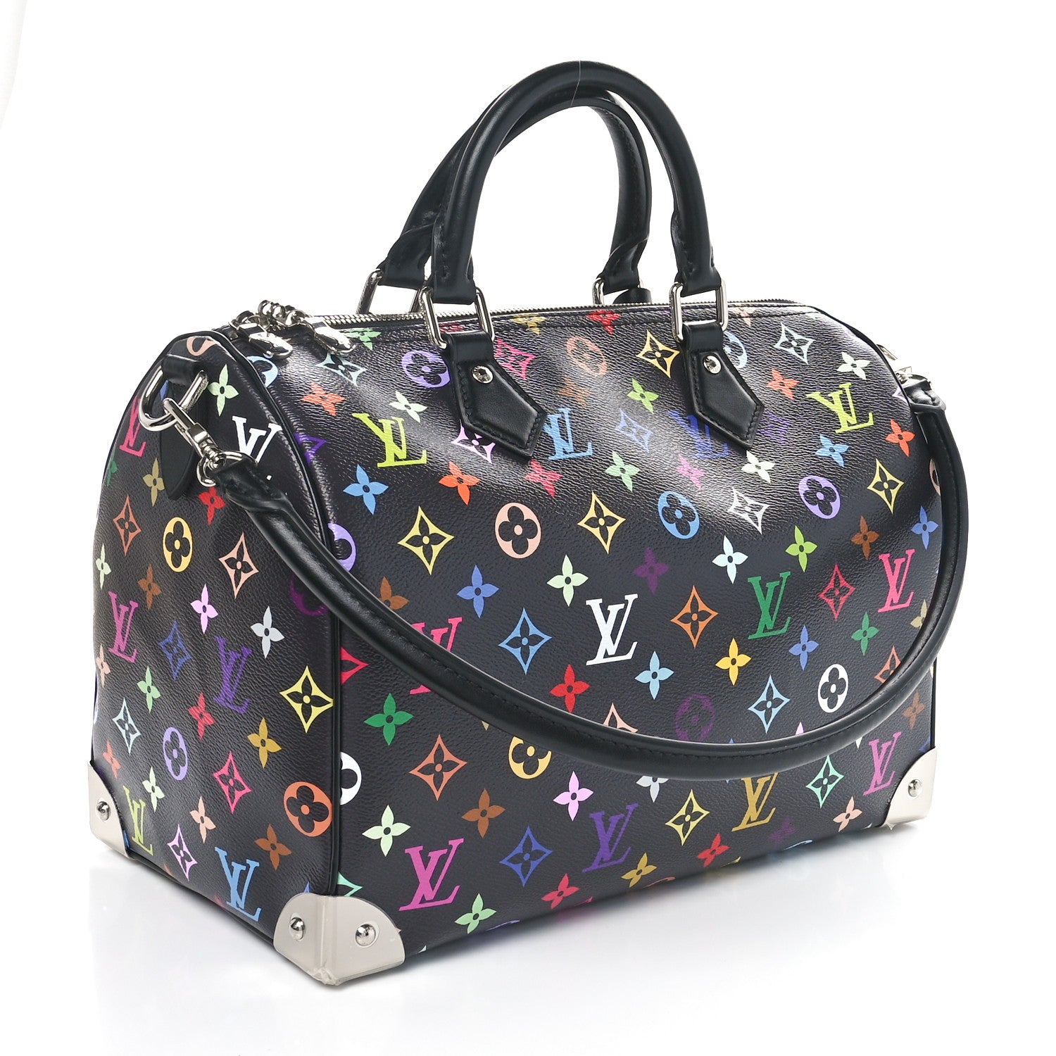 Louis Vuitton LV X TM Monogram Multicolor Speedy Soft 30 Black 2 of 9