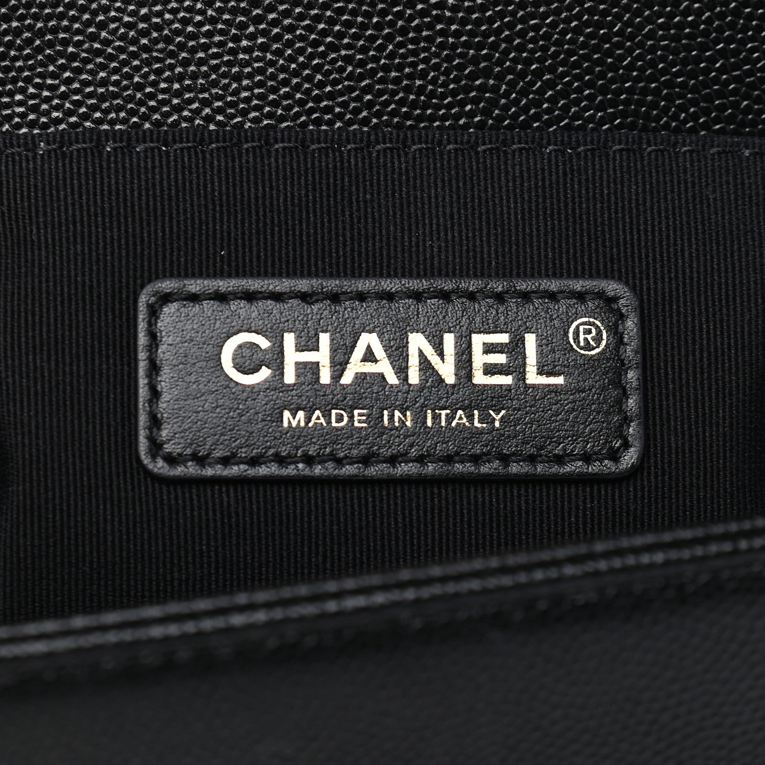 Chanel Caviar Chevron Quilted Medium Boy Flap Black 5 of 8