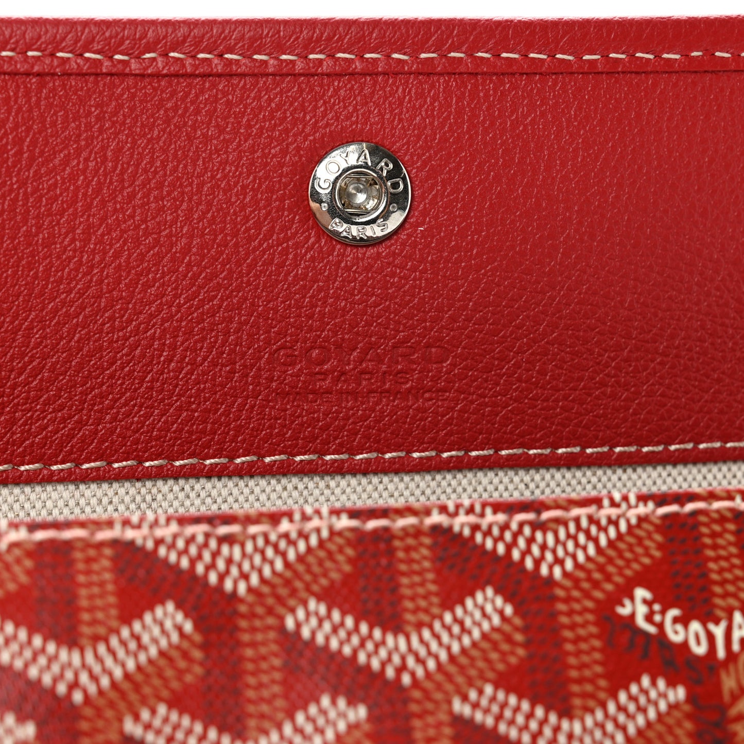 Goyardine Saint Louis Pouch Red