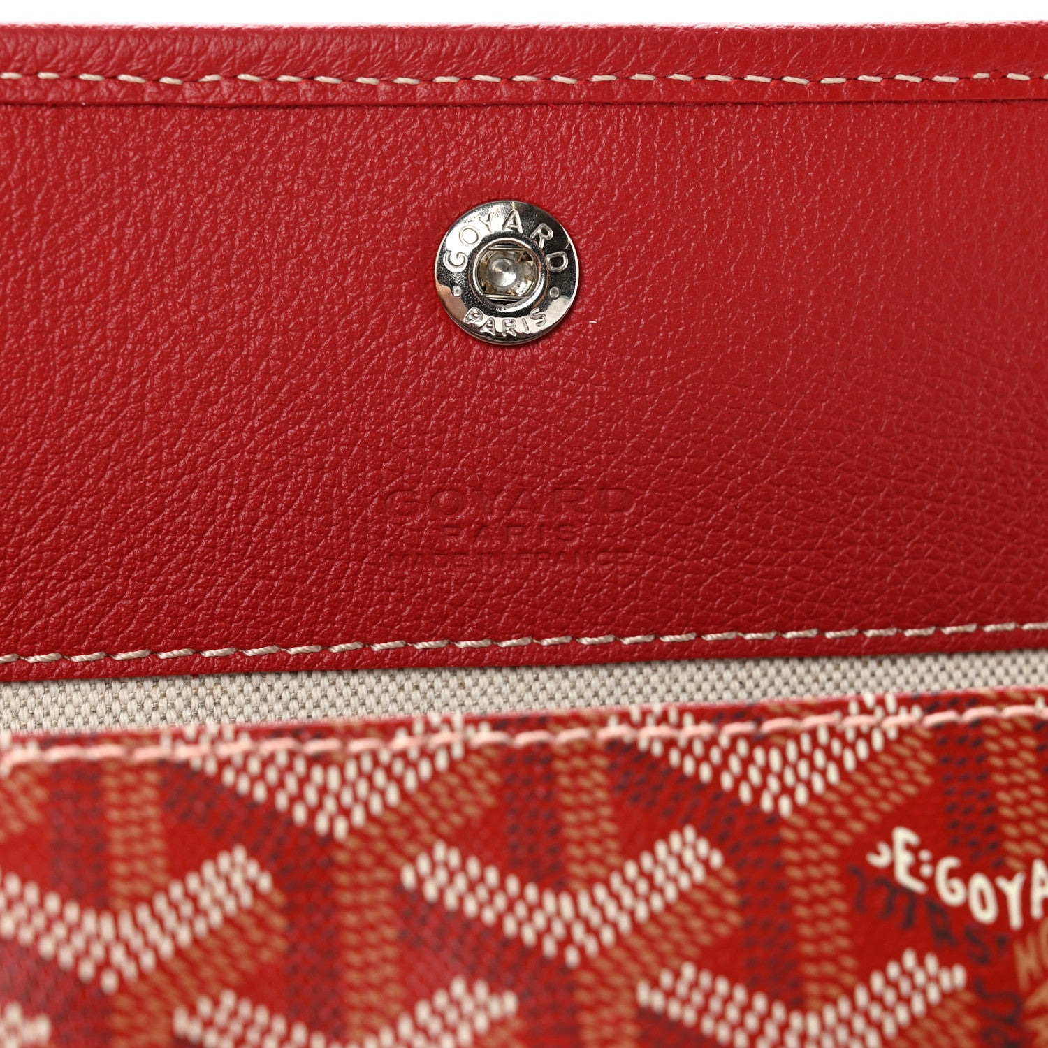 Goyard Goyardine Saint Louis Pouch Red 5 of 6