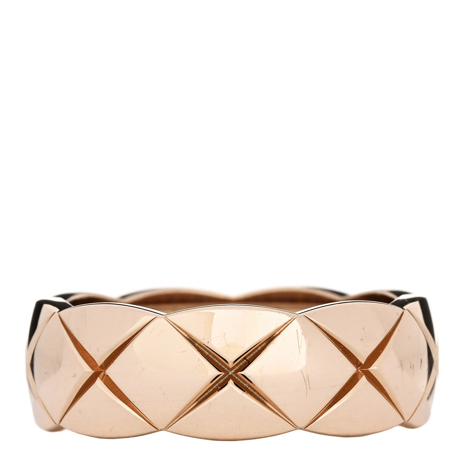 Chanel 18K Beige Gold Small Coco Crush Ring 53 6.5 1 of 6