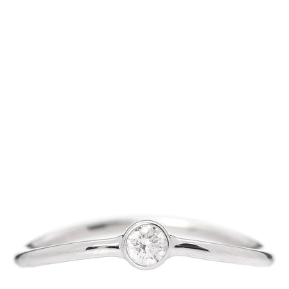 Tiffany Platinum Diamond Elsa Peretti Single-Row Wave Ring 48 4.5 1 of 5